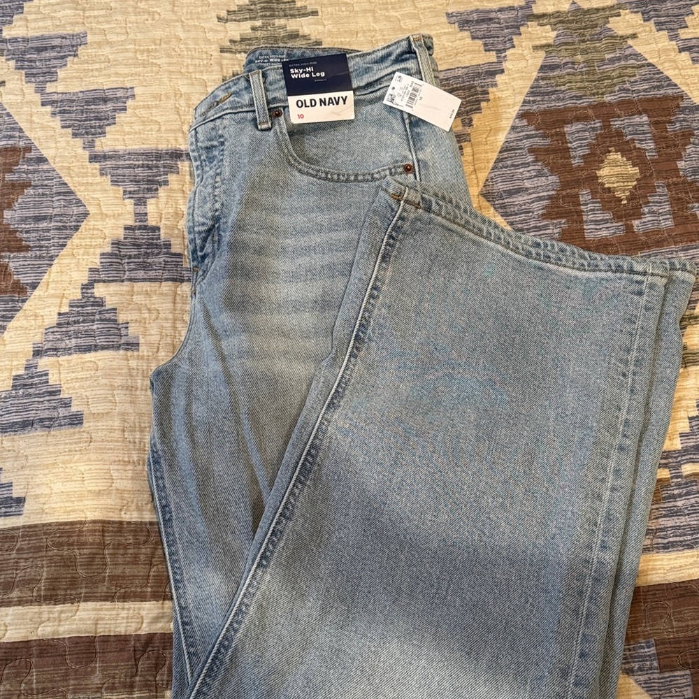 Old Navy Sky-Hi Wide Leg Denim Jeans